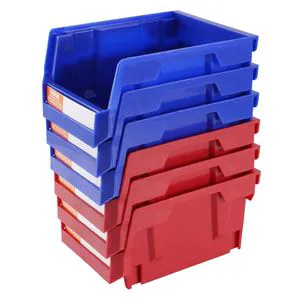 Plastic Storage Bin 5x4x3 Inch Stackable Hanging Organizer Container for Home Garage Workshop Organization