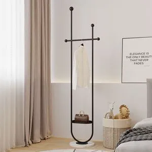 Luxury Modern Design Coat Rack Simple Living Room Furniture with Light Vertical Door Storage Rack Clothes Hanger Floor-standing