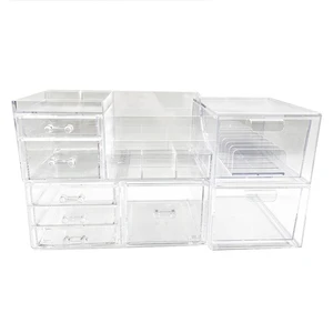 Popular Design Transparent Large Capacity Jewelry Cosmetic Organizer Desktop Organizer Cosmetic Storage Box