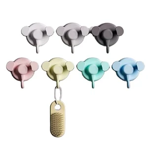 Creative Decorative Cup Hooks for Kitchen Bathroom Powerful Wall Suction Cup Hooks Holder Rotating Feature Waterproof Hook