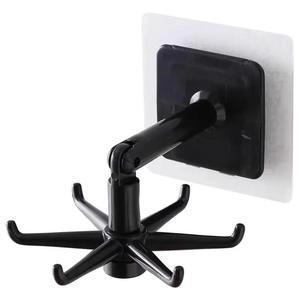 Wholesale 360 Degree Rotatable PP Punch-Free Six Claw Hook, Kitchen Spatula Spoon Wall Mounted Storage Hanger, Novelty Hooks