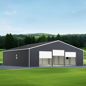 SG3939 Galvanized Steel Frame 3-Car Garage Enclosed Carport Modern Prefab Steel Storage Building For Home Use Warehouse Metal