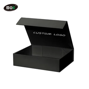 Magnetic Rigid Box with Handles and Ribbon for Apparel Shoes Accessories Storage Sponge Lining Customizable Size and Color