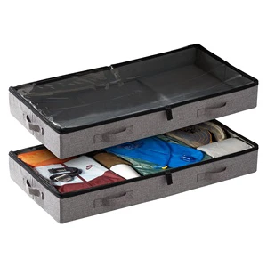 Sturdy Underbed Organizer with Clear Windows Bed Storage Containers for Clothes Pillow and Blanket Use for Tools
