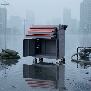 Mobile Utility Drawers Powder Coated Steel Lockable Drawer for Hair Salon Workshop Tool Trolley