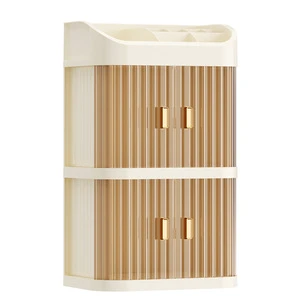 High-End Dust-Proof Large Capacity Desktop Storage Cabinet Modern Cosmetic Storage Box for Skin Care Products Facial Mask