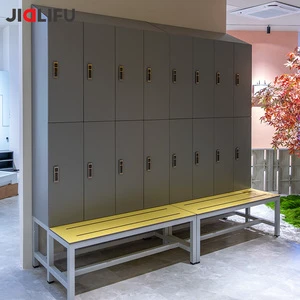 Custom Locker Room Waterproof Phenolic Board Gym Lockers With Bench for Changing Room Lockers
