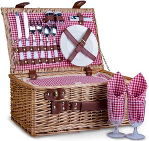 JY Little Picnic Basket Snack Food Storage Wicker Picnic Gift Woven Laundry Storage Baskets with Flower Style