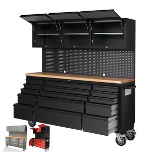 Heavy Duty Workshop 430 Stainless Steel Tool Cabinet Chest Garage Anti-Deformation Fireproof Workbench with Storage Drawer