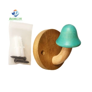 Cute and Fun Wooden Mushroom Hooks Fashionable Storage Solutions Handmade From Wood & Bamboo Customizable Color & Size