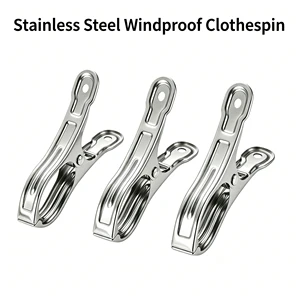 Wholesale 9cm Stainless Steel Quilt Clips With 4.5cm Large Opening Heavy Duty Blanket Pegs Windproof Laundry Clamps