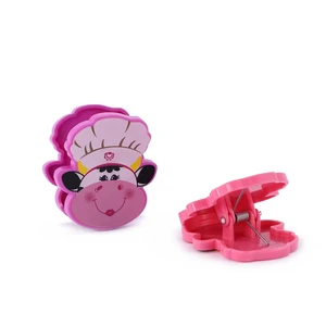 Cute Multifunction 6 Pcs Milk Cow Pattern Design Food Sealing Plastic Paper Bag Clips