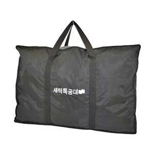 2024 Wholesale Big Laundry Bag In Bulk Square Shape 420D Polyester Double Zipper Travel Laundry Bag
