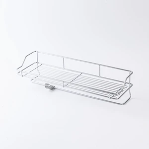Wall-mounted trapezoidal stainless steel storage rack - space-saving storage