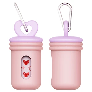 Outdoor Portable Dispenser Pet Poop Bag Portable Silicone Pet Dogs Cats Waste Bag Holder Clip Dog Poop Bag Holder