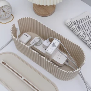 Concealed Wiring Box Plastic Cable Organizer Multi-functional Cable Management Storage Solution for Desktop Modern Minimalist