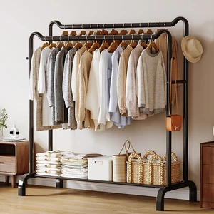 Coat Rack Garment Rack Freestanding Garment Hanging Coat Stand Metal Portable Clothes Organizer Rack for Bedroom Home Storage