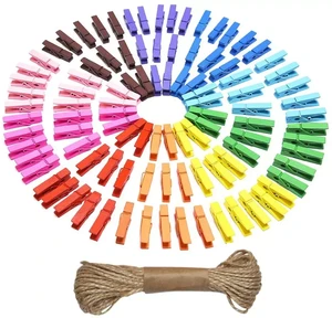 Durable Rust and Moisture Wood Clothing Pins Natural Birchwood Resistant Clothes Pegs Large Wooden Clothespins