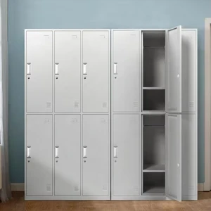 Hot Sale Modern 6-Door Steel Storage Locker with Key Lock for Gym Office School Supermarket Hospital & Commercial Use