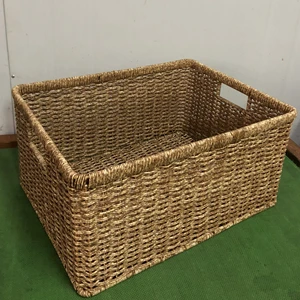 Woven Basket Multifunction Storage Baskets Grey Color Plastic Package Simple Rattan Customized Brown Black White Kitchen Storage