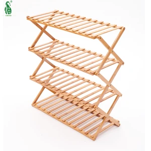 Modern Foldable Multi-Layer Bamboo Shoe Rack Eco-Friendly 6-Shelf Portable Home Furniture Storage Organizer Free Installation