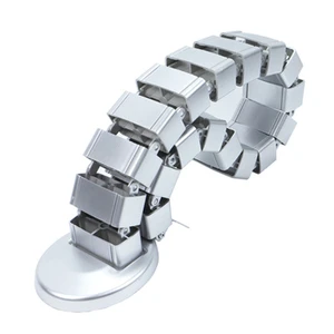 Vertebrae PE Cable Management Sleeve Desk Cord Organizer Tray for Home/Office Spiral Wrapping Computer Cable Collector Protector