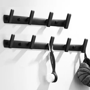 OEM Punch-Free Aluminum Hanging Hook for Bedroom Bathroom Kitchen & Living Room Non-Dropping Storage Row Hook Creative Design