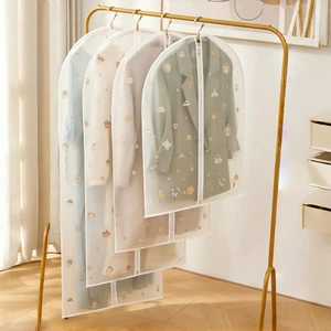 High Quality Dust-Proof Fashionable Suit Cover Bags with Zippers Non-woven Hanging Garment Protector for Closet Storage