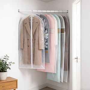 Plastic Clothes Protector Hanging Dustproof Suit Garment Bags Cover for Jacket Sweater Shirts