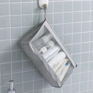 Toiletry Bag High Quality Polyester Mesh Skincare Organizer Eco-Friendly Durable Breathable Hanging Travel Daily Wash Bag