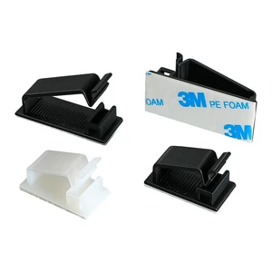 Nylon Self Adhesive Wire Clamp Organizer Holder FC-15 Cable Wire Clips 100pcs Cable Management Clip Case Wire for Cps TVs Cars
