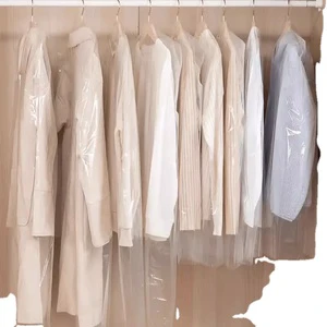 PE Hanging Garment Dust Cover Moisture-Proof Reusable Clothes Storage Bag for Suit & Coat
