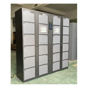 Intelligent Electronic Parcel Locker Barcode Digital Baggage Storage Cabinet Supermarket Gym Smart Steel Locker KD Structure