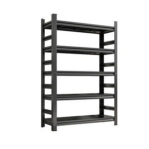 Morgie Five-Tier with Rails Metal Garage Shelving US Warehouse Local Stock Adjustable Storage Shelves