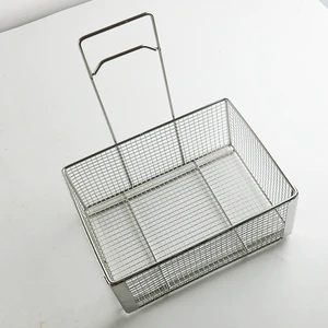 Customizable Metal Storage Wire Basket, Heavy Duty Stainless Steel Mesh Basket for Home/Office/Industrial Storage