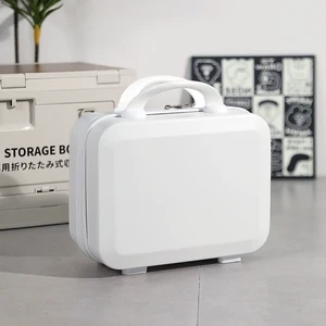 2025 New ABS Mini Makeup Travel Case - Waterproof Cosmetic Organizer With Zipper Portable Toiletry Bag for Women