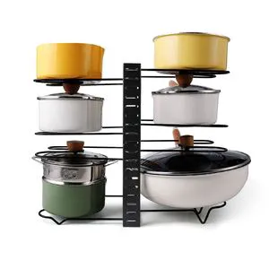 Adjustable Kitchen Pot Rack for Storage Organization for Cabinets & Cupboards