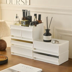 High-End Desktop Drawer-Type Storage Box for Cosmetics Skin Care Products Plastic Multi-Layer Rack for Lipstick Storage