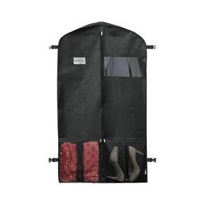 43-Inch Heavy Duty Fabric Garment Bag Dustproof Coats and Dresses Storage with Pockets Cloth Clothes Protector