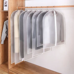 Clothing Dustproof Cover Transparent Waterproof Hook Type Bedroom Storage Wardrobe Protector