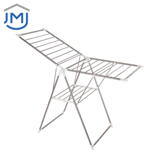 Metal Steel Pipe Laundry Racks Coat Hanger Stand Easy Storage Clothes Drying Rack