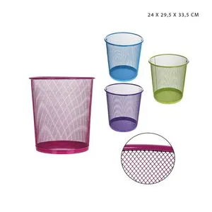 Wire mesh waste basket, 24x29.5x33.5cm for organization