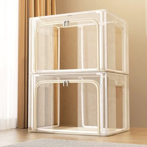 Supply Clothes Storage Organizer Sturdy Stackable Bins for Closet Storage Foldable Clothing Storage Boxes With Zippers