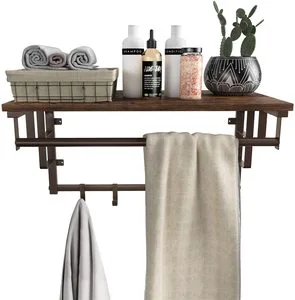 Wall-Mounted Coat Rack Hanging Rail for Entryway Bathroom Living Room Kitchen Storage Shelf for Spices Bags Flower Pots Food