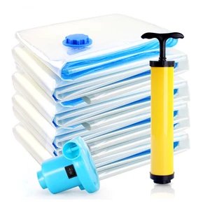 Clear Transparent Space Save Plastic Clothing Quilt Large Vacuum Zipper Storage Bag Container
