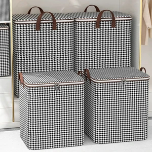 Classic Durable Large Capacity Waterproof Storage Bag for Home Dormitory Sturdy Quilt Clothes Organizer Reusable for Moving