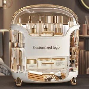 Luxury Vanity Makeup Organizer Clear 10 Drawer Big Cosmetics Storage Box for Jewelry Skincare Plastic Make up Display Case