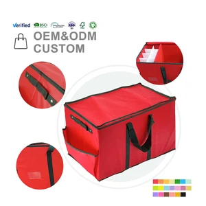 2024 Hot Selling Holiday Xmas Storage Bag Container Christmas Baubles Ornament Decorative Storage Box