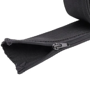 Durable PP Braided Cable Cover Organizer Hook Loop Zipper Flame Retardant Wire Sleeve Rated 10-100mm Diameter Cable