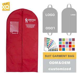 High Quality Custom Logo Foldable Dustproof Clothes Storage Bag Waterproof Non-Woven Dress Protector Suit with Dust Cover